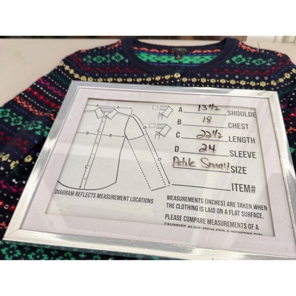 Talbots Womens‎ Fair Isle Button Cardigan Sweater SP Multicolor Petite - Picture 2 of 6